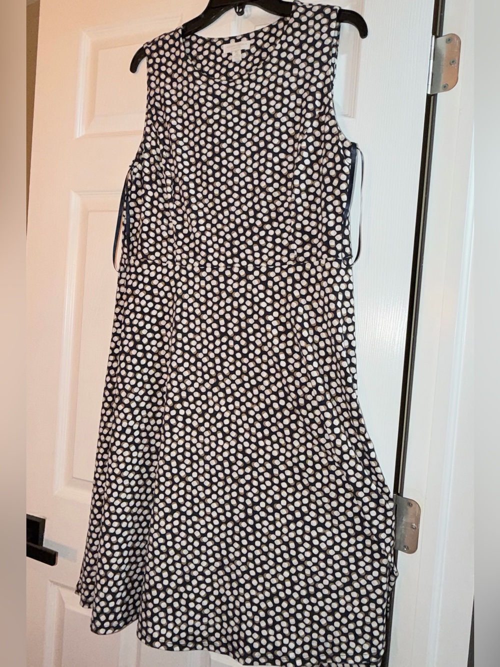 Charter Club Size Large petite beige multicolour Sleeveless Dress